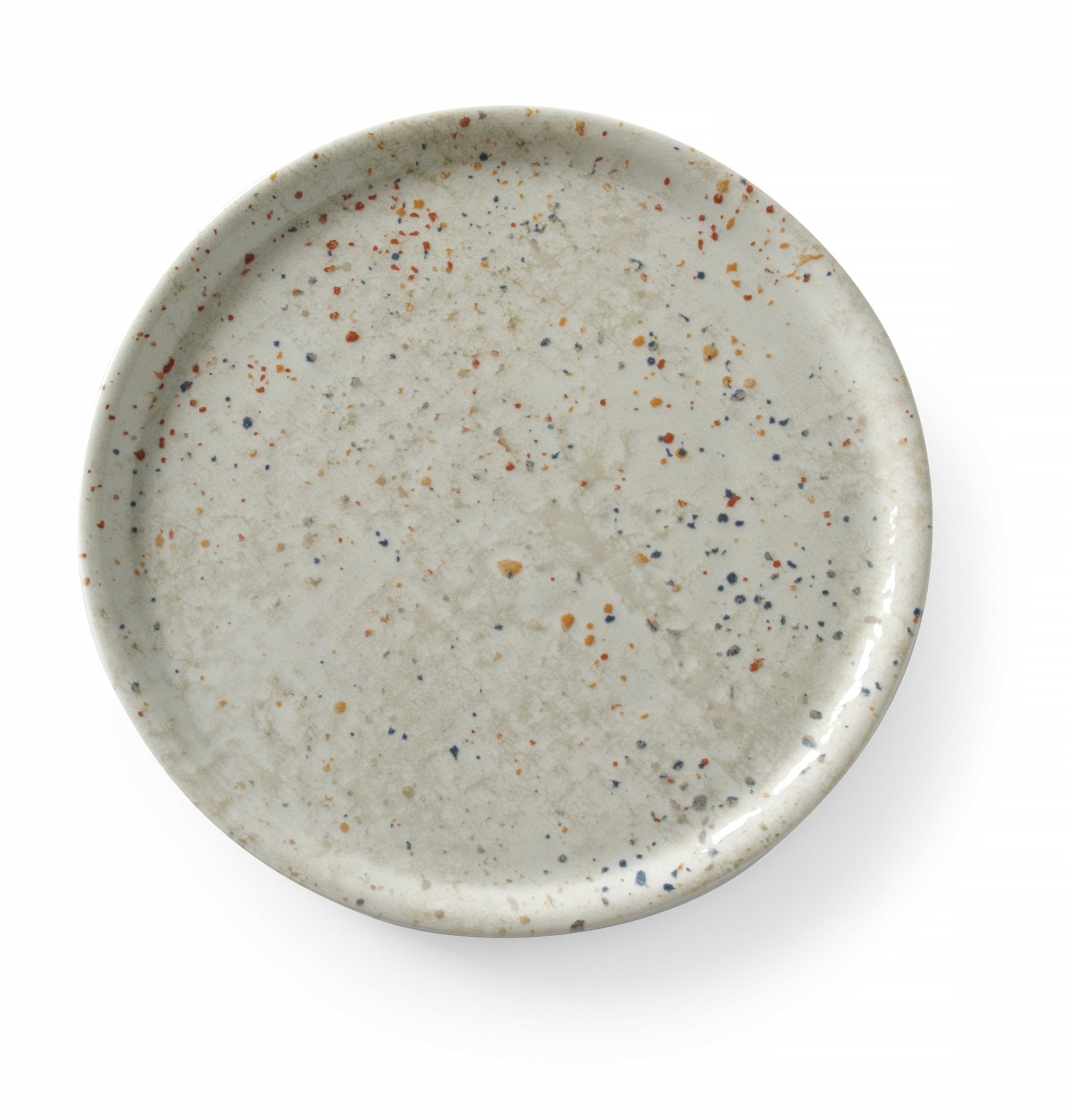 Bord aardewerk "Drop" - Ø310mm - Grijs - Van Erkel Winkelmaterialen