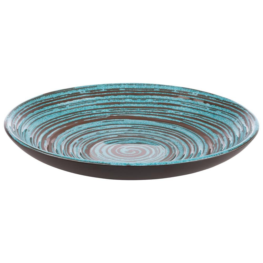 Bord 'Cancun' - Ø255mm - Blauw - Van Erkel Winkelmaterialen