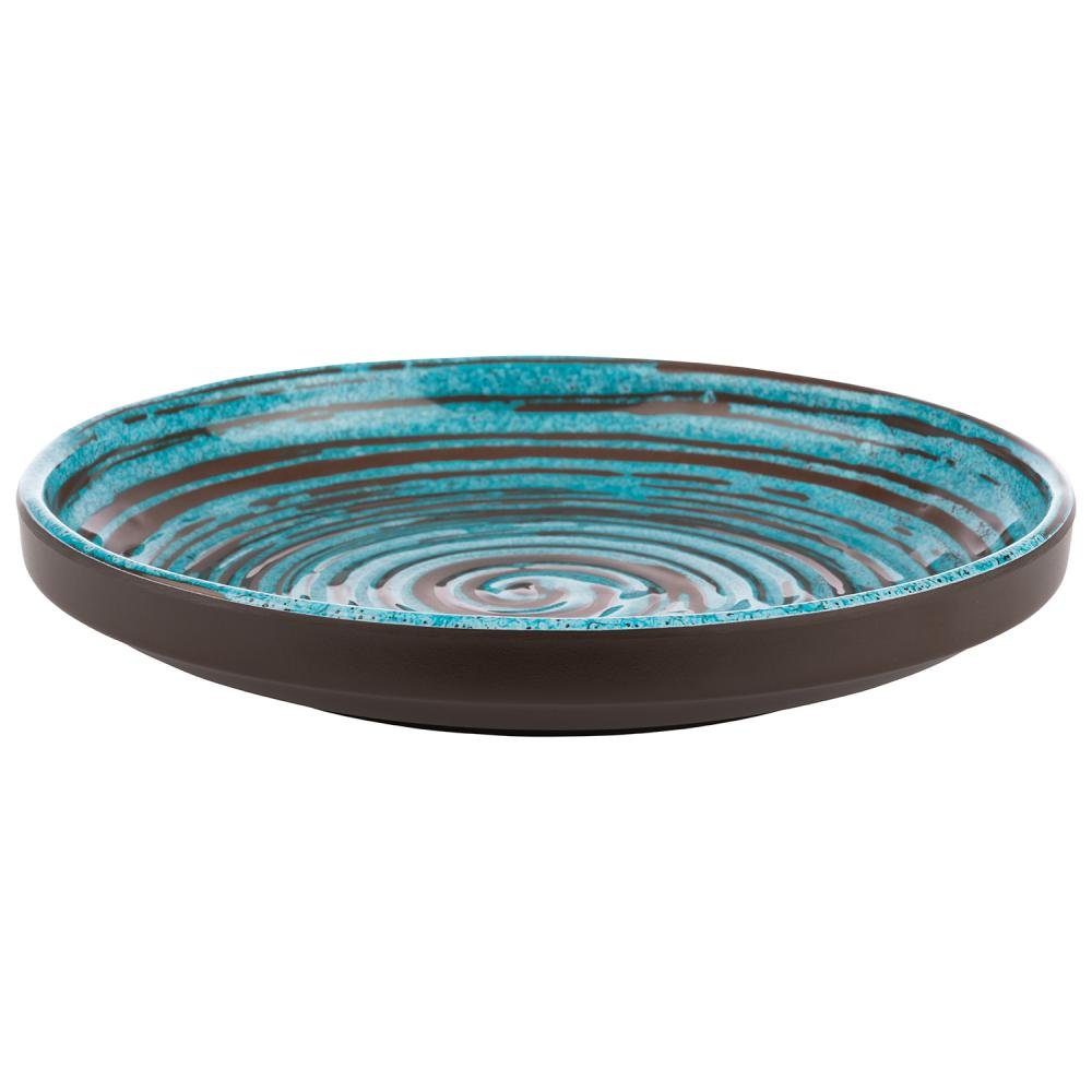 Bord 'Cancun' - Ø180mm - Blauw - Van Erkel Winkelmaterialen