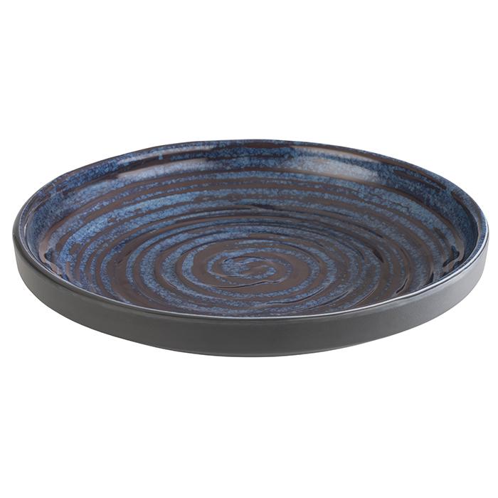 Bord 'Loops' - Ø180mm - Blauw - Van Erkel Winkelmaterialen