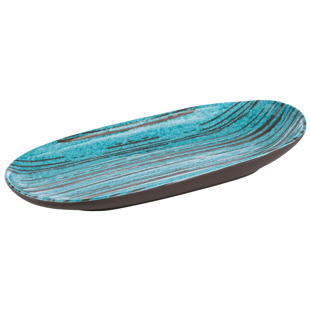 Bord ovaal 'Cancun' - 280x135x40mm - Blauw - Van Erkel Winkelmaterialen