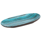 Bord ovaal 'Cancun' - 280x135x40mm - Blauw - Van Erkel Winkelmaterialen