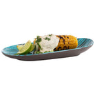 Bord ovaal 'Cancun' - 280x135x40mm - Blauw - Van Erkel Winkelmaterialen