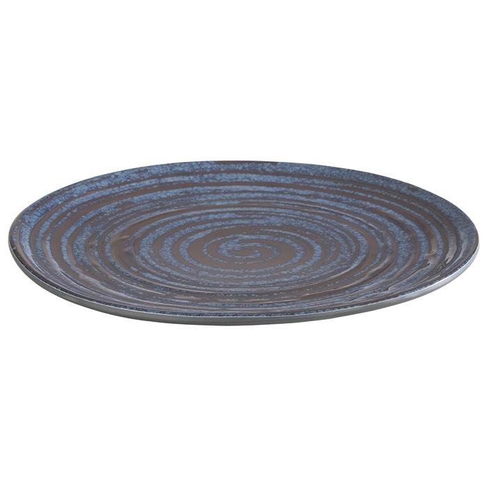 Bord plat 'Loops' - Ø220mm - Blauw - Van Erkel Winkelmaterialen
