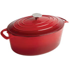 Braadpan ovaal (5L) - 295x243x110mm - Rood - Van Erkel Winkelmaterialen