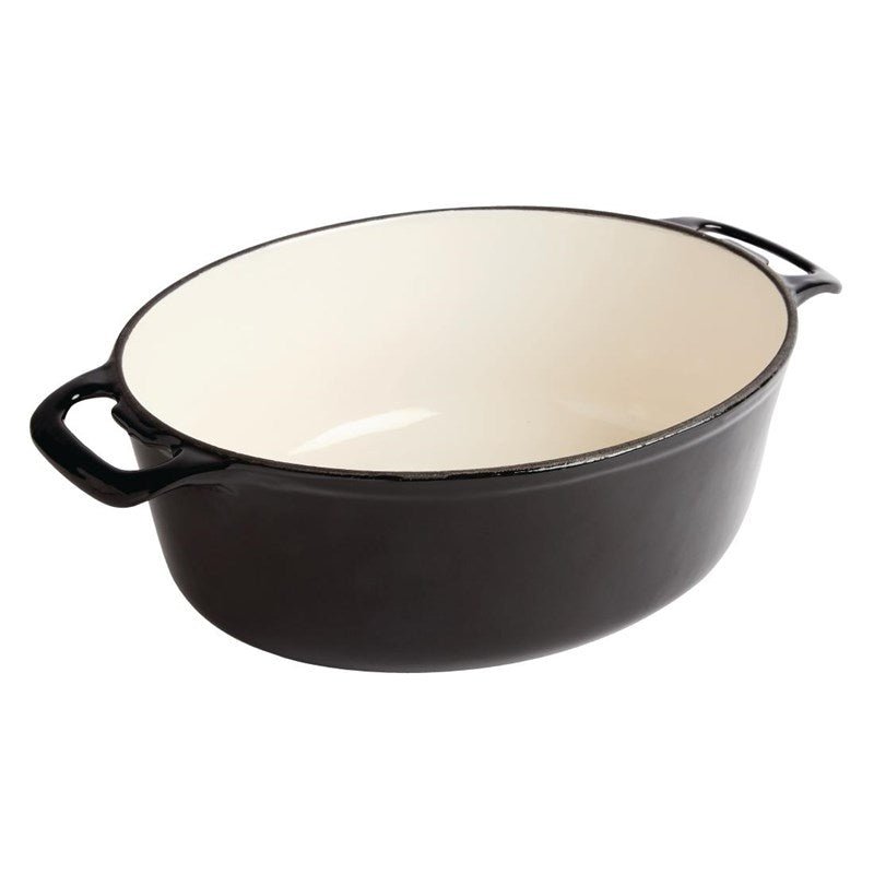 Braadpan ovaal (6L) - 125x230x305mm - Zwart - Van Erkel Winkelmaterialen
