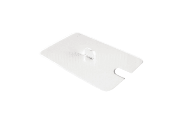 Deksel Kata (met lepeluitsparing) - 173x130mm - Transparant - Van Erkel Winkelmaterialen