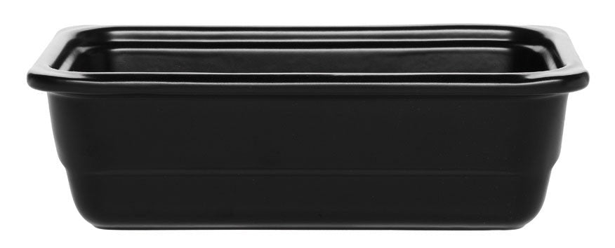 Emile Henry aardewerk schaal - 325x176x100mm (GN1/3) - Zwart - Van Erkel Winkelmaterialen