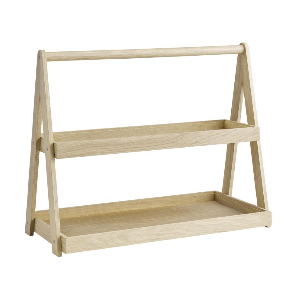 Etagère 2-traps Valo - 555x265x445mm - Bruin - Van Erkel Winkelmaterialen