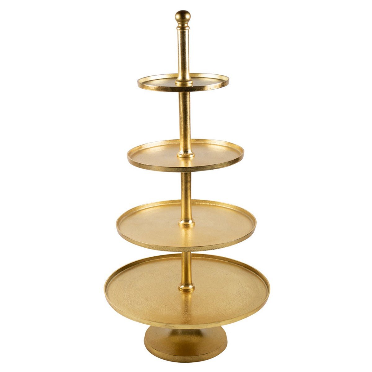 Etagere goudkleur 4-laags - 50x50x120cm - Goud - Van Erkel Winkelmaterialen