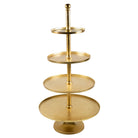 Etagere goudkleur 4-laags - 50x50x120cm - Goud - Van Erkel Winkelmaterialen