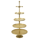 Etagere goudkleur 5-laags - 60x60x150cm - Goud - Van Erkel Winkelmaterialen