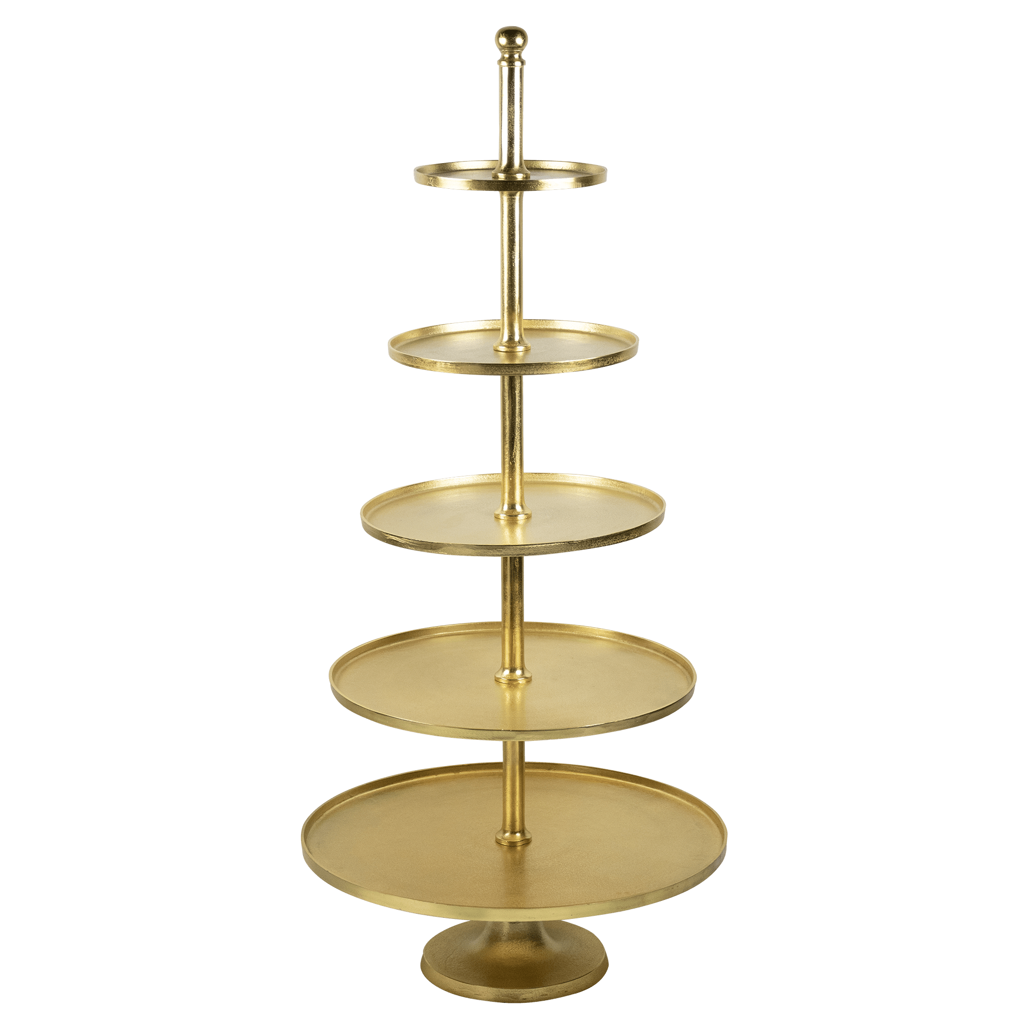 Etagere goudkleur 5-laags - 60x60x150cm - Goud - Van Erkel Winkelmaterialen