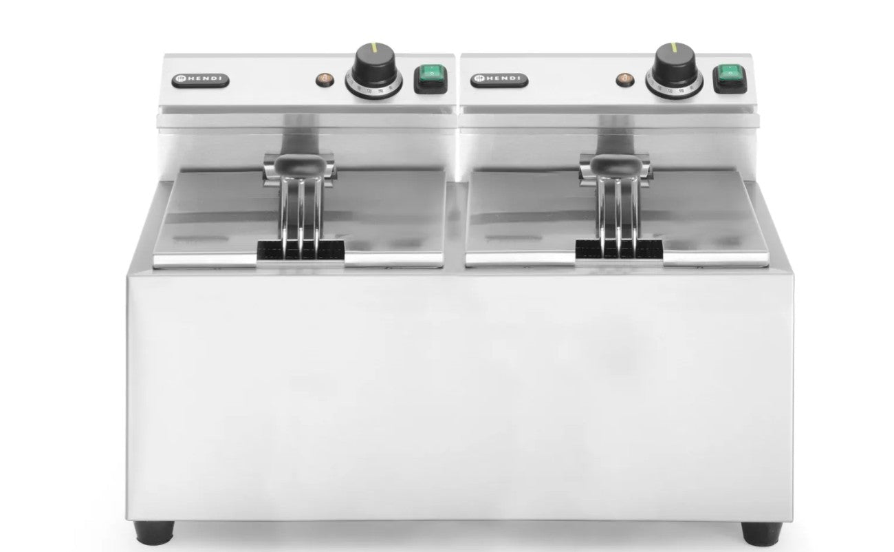 Friteuse Profi Line (2x 8L) - 605x460x6369mm - Van Erkel Winkelmaterialen