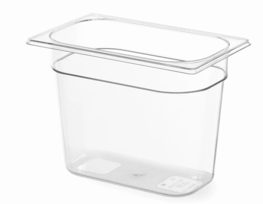 Gastronorm bak Polycarbonaat - GN1/4 265x162mm - 65mm - Van Erkel Winkelmaterialen