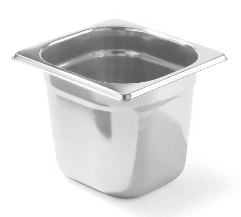 Gastronorm bak RVS 'Profi Line' - GN1/6 176x162mm - 100mm - Van Erkel Winkelmaterialen
