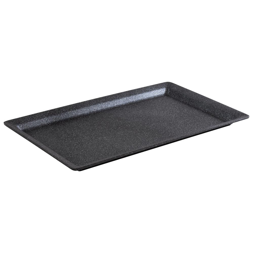 GN bord 'Frostfire' - 530x325x30mm (GN1/1) - Zwart granietlook - Van Erkel Winkelmaterialen