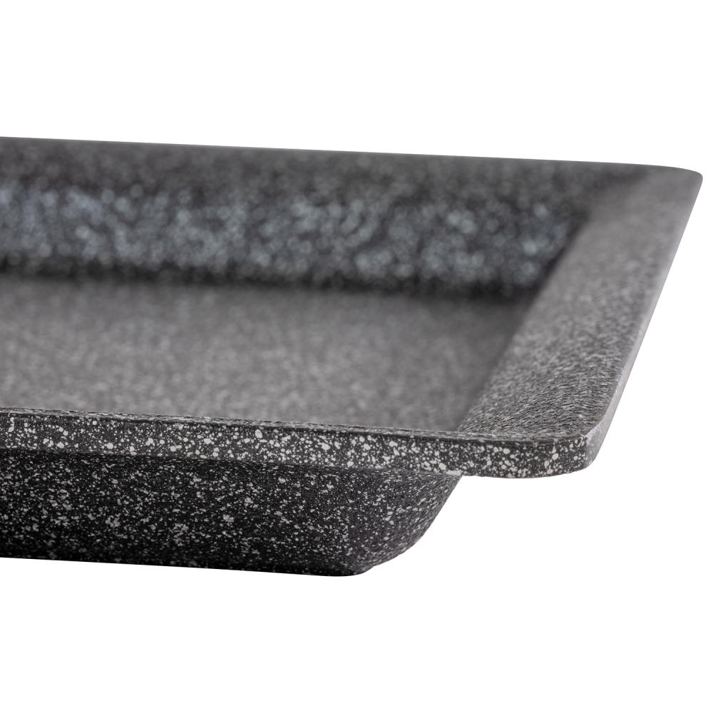 GN bord 'Frostfire' - 530x325x30mm (GN1/1) - Zwart granietlook - Van Erkel Winkelmaterialen