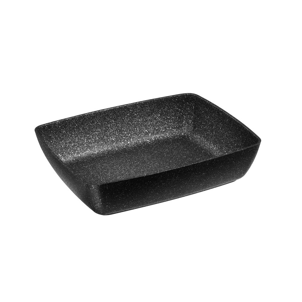 GN schaal 'Frostfire' - 325x265x75mm (GN1/2) - Zwart granietlook - Van Erkel Winkelmaterialen