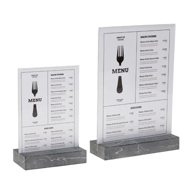 Kaarthouder met zware voet - 210x148mm (A5) - Van Erkel Winkelmaterialen