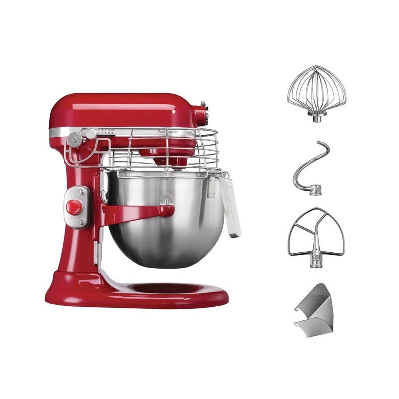 Kitchenaid Professionele mixer (6,9L) - 417x371x287mm - Rood - Van Erkel Winkelmaterialen