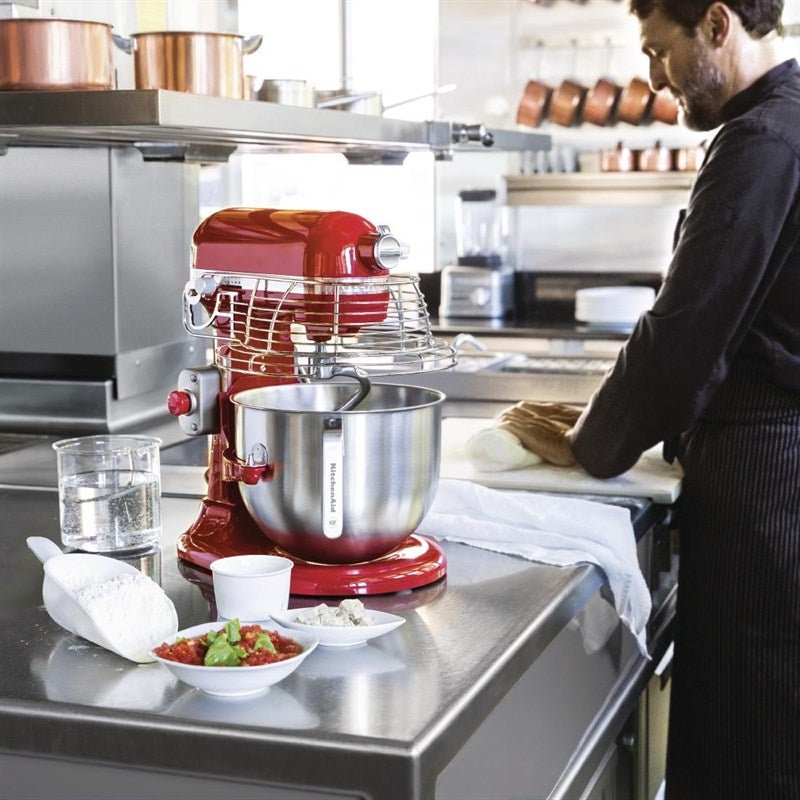Kitchenaid Professionele mixer (6,9L) - 417x371x287mm - Rood - Van Erkel Winkelmaterialen