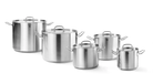 Kookpan hoog 'Kitchen Line' - Ø160x140mm (2.8L) - Zilver - Van Erkel Winkelmaterialen