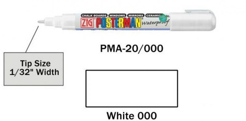 Krijtstift Posterman (PMA-20) - 1mm - Krijtstift (watervast) - Van Erkel Winkelmaterialen