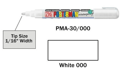 Krijtstift Posterman (PMA-30) - 2mm - Krijtstift (watervast) - Van Erkel Winkelmaterialen