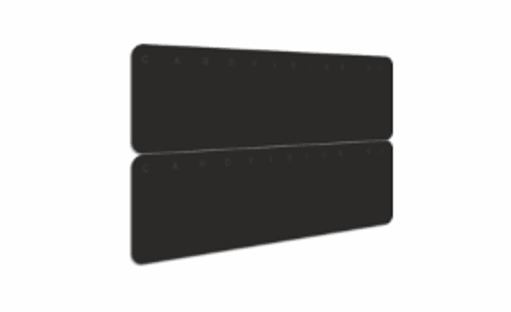Kunststof kaarten breekbaar lang smal (2-delig) - 2x 86x27mm - Zwart - Van Erkel Winkelmaterialen