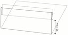 *L-standaard recht PVC - 50mm - Transparant - Van Erkel Winkelmaterialen