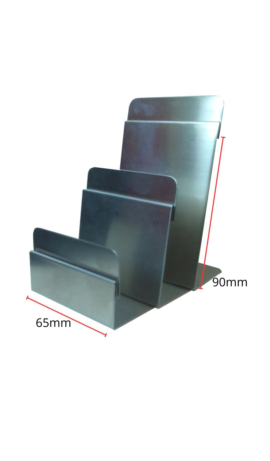 L-standaard RVS (0.5mm) - 90mm - Zilver - Van Erkel Winkelmaterialen