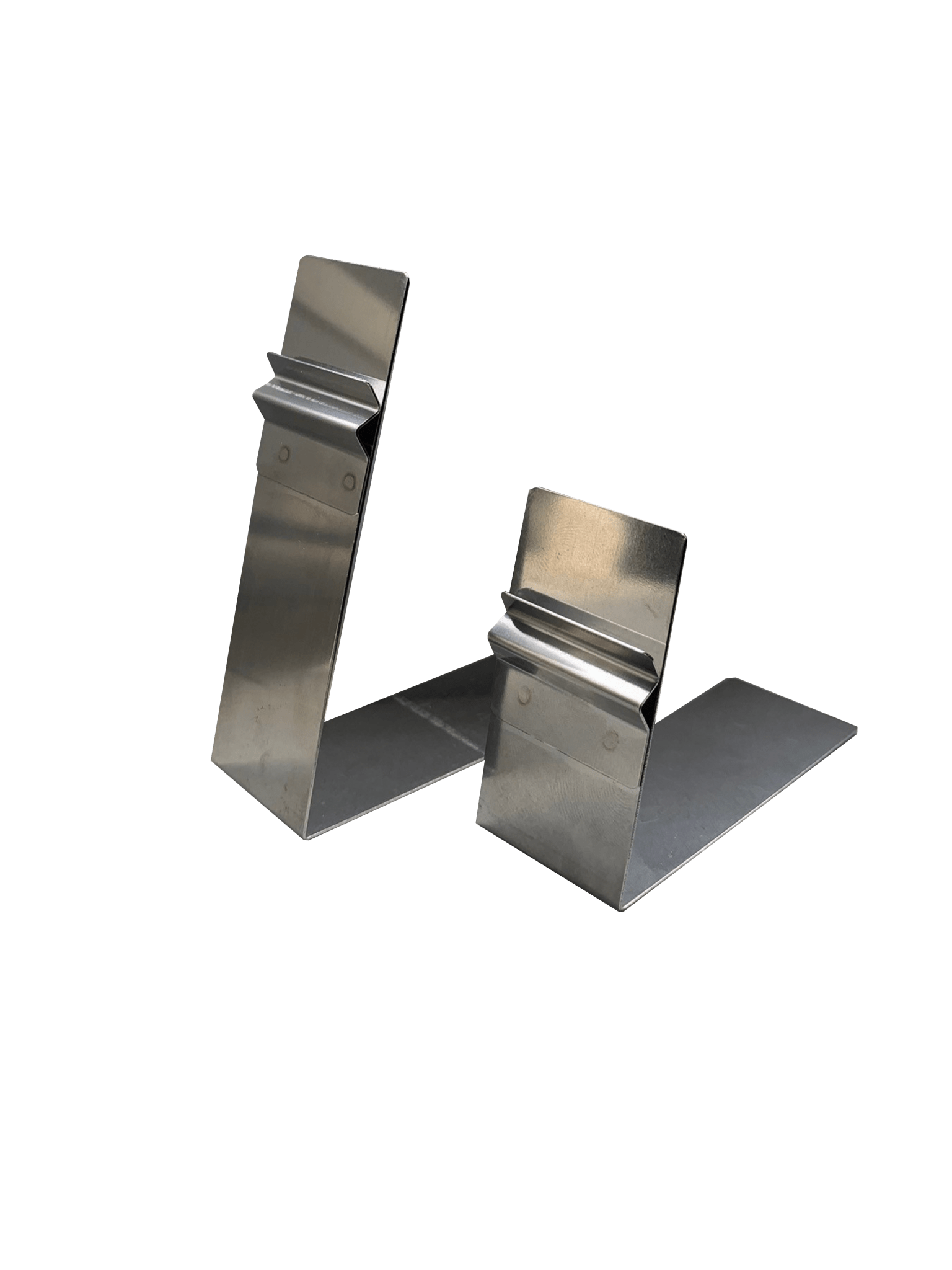 L-standaard RVS smal - 0mm - Zilver - Van Erkel Winkelmaterialen