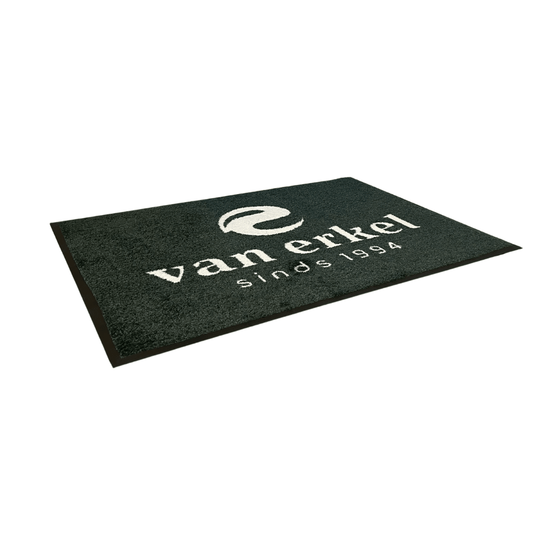 Logomat wasbaar - 400x600mm - Eigen logo/naam - Van Erkel Winkelmaterialen