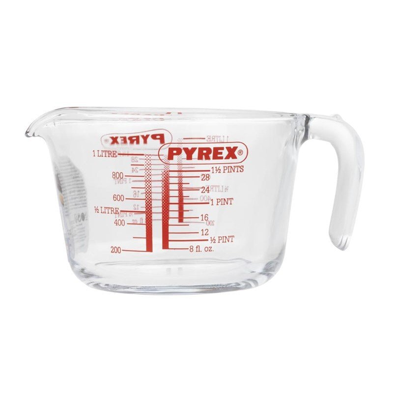 Maatbeker glas 1L - Ø155x210mm - Transparant - Van Erkel Winkelmaterialen