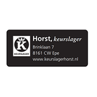 Maatwerk adres sticker zwart/wit (papier) - 25x55mm - 1 rol (1.000st) - Van Erkel Winkelmaterialen