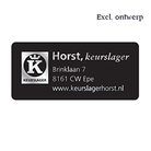 Maatwerk adres sticker zwart/zilver (papier) - 25x55mm - 1 rol (1.000st) - Van Erkel Winkelmaterialen