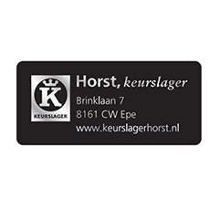 Maatwerk adres sticker zwart/zilver (papier) - 25x55mm - 1 rol (1.000st) - Van Erkel Winkelmaterialen