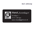Maatwerk adres sticker zwart/zilver (papier) - 25x55mm - 2 rollen (2.500st) - Van Erkel Winkelmaterialen