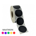 Maatwerk: etiket in kleur voor Toshiba BV420T - Ø45mm - 5 rollen (7.000st) - Van Erkel Winkelmaterialen