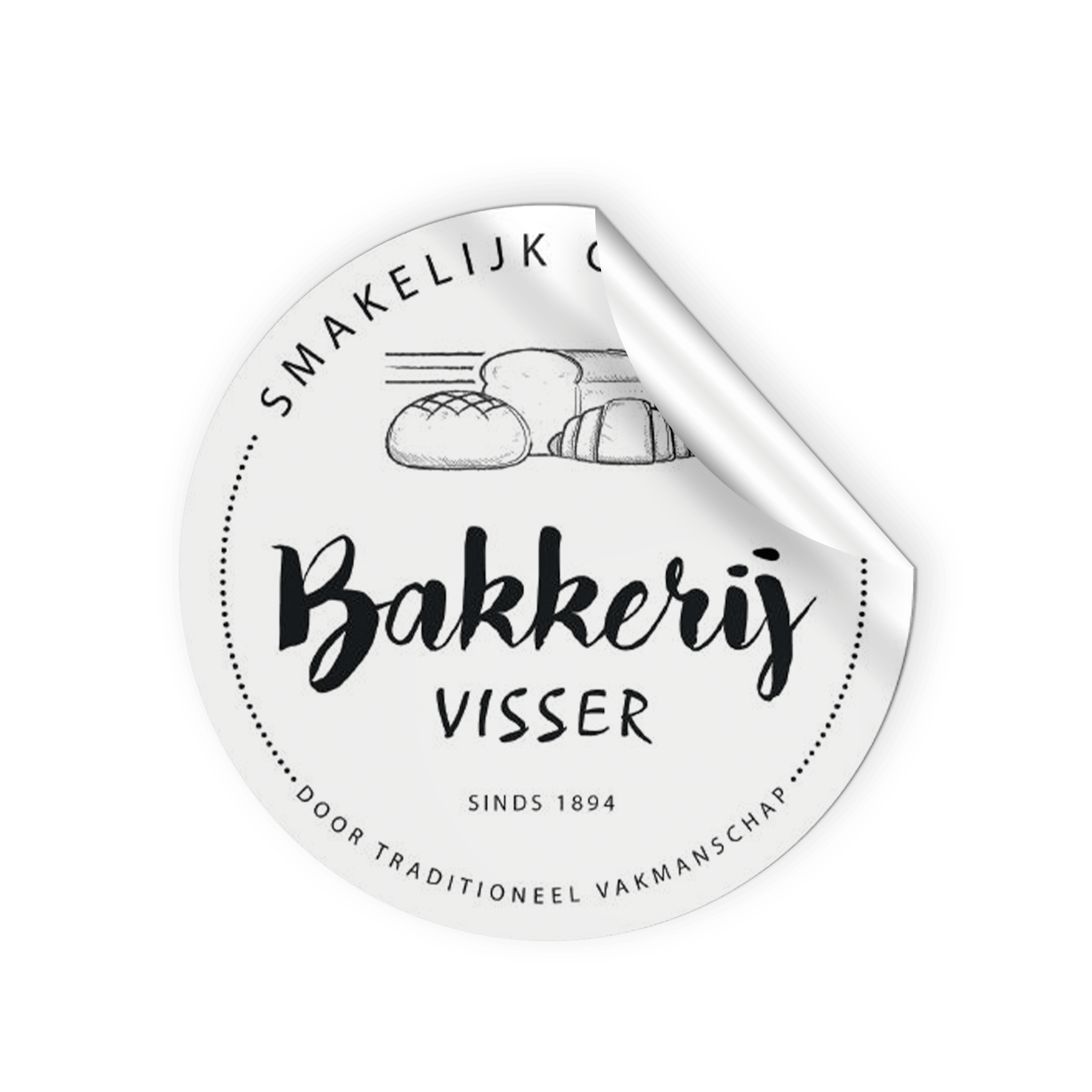 Maatwerk sticker rond (folie) - Ø30mm - 5 rollen (5.000st) - Van Erkel Winkelmaterialen