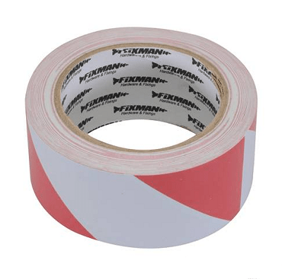 Markeer tape rood/wit - 50mm - Rood - Van Erkel Winkelmaterialen