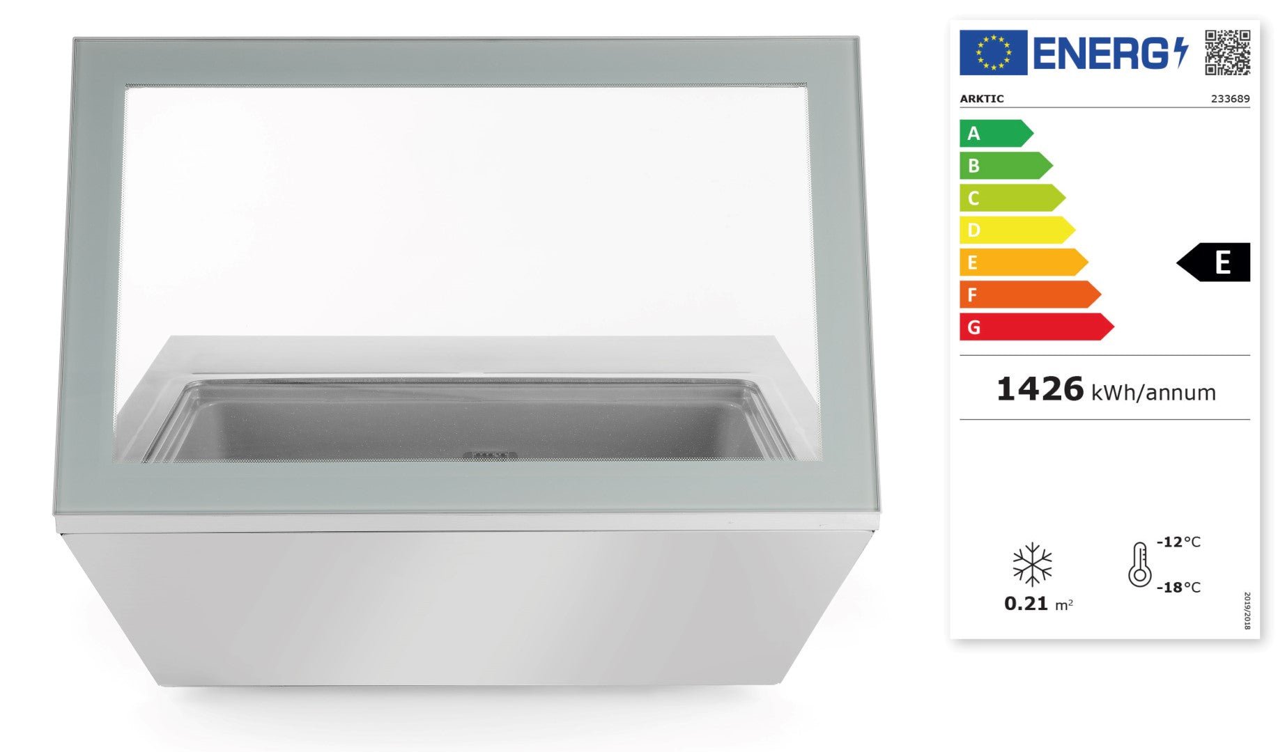 Opzet vriesvitrine - 805x666x305mm - Zilver - Van Erkel Winkelmaterialen