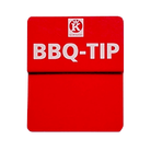 *Opzetstukjes Keurslager 'BBQ' (10st) - 54x30mm - Rood - Van Erkel Winkelmaterialen