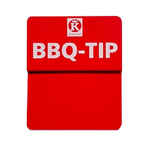 *Opzetstukjes Keurslager 'BBQ' (10st) - 54x30mm - Rood - Van Erkel Winkelmaterialen