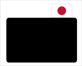 Opzetstukjes landen (10st) - 25x17mm - Japan - Van Erkel Winkelmaterialen