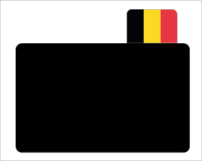 Opzetstukjes landen (10st) - 25x17mm - België - Van Erkel Winkelmaterialen