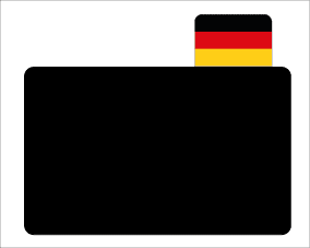 Opzetstukjes landen (10st) - 25x17mm - Duitsland - Van Erkel Winkelmaterialen