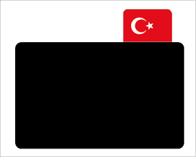 Opzetstukjes landen (10st) - 25x17mm - Turkije - Van Erkel Winkelmaterialen