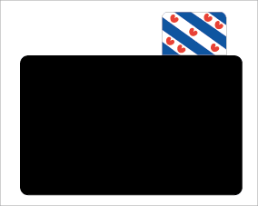 Opzetstukjes landen (10st) - 25x17mm - Friesland - Van Erkel Winkelmaterialen